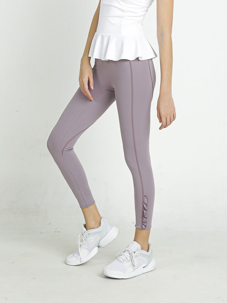 フリルヘム レギンス(ラベンダー)