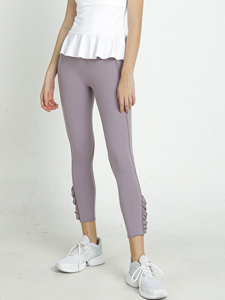 フリルヘム レギンス(ラベンダー)