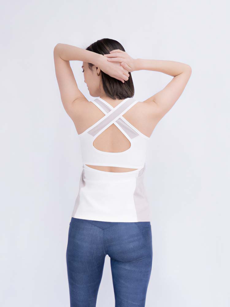 バイカラー ブラタンクトップ