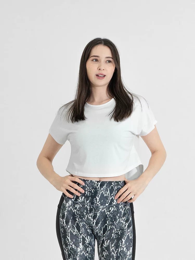 ソフトタッチ クロップドTシャツ