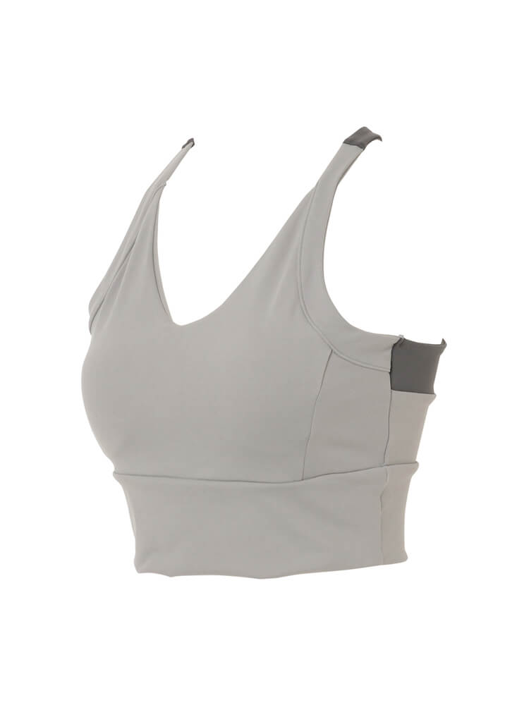 裸 HADAKA フィール ブラトップ (ライトグレー × ダークグレー)