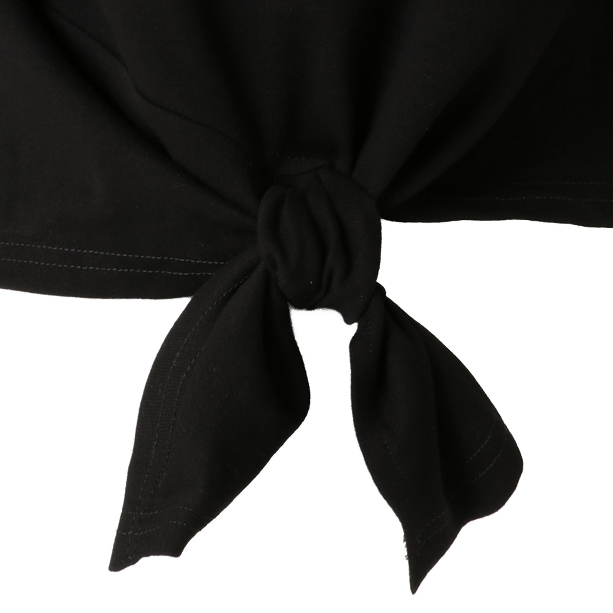 フロントタイアップショート丈ロングスリーブTシャツ