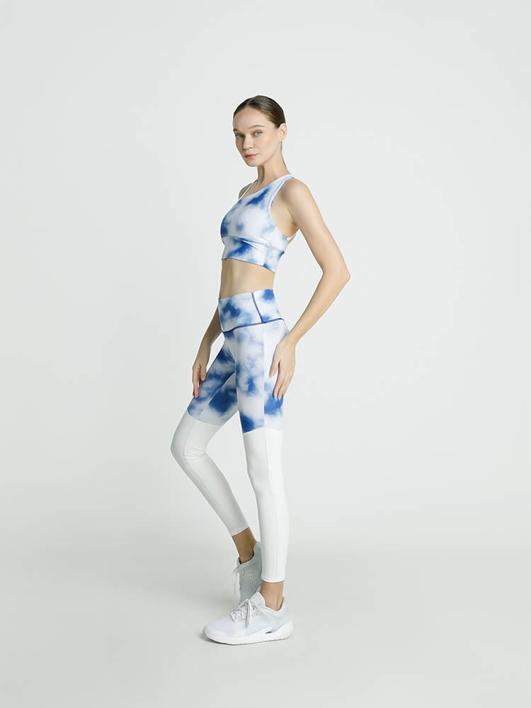 アシンメトリーブラ × ニーハイライクレギンス セットアップ(タイダイ)