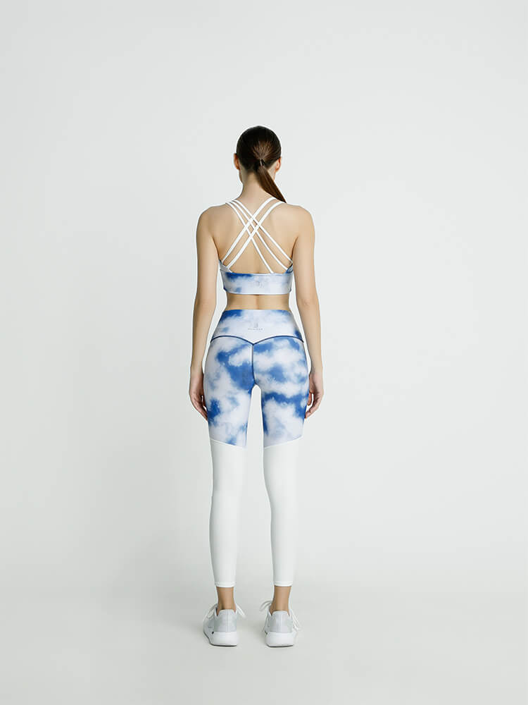 アシンメトリーブラ × ニーハイライクレギンス セットアップ(タイダイ)