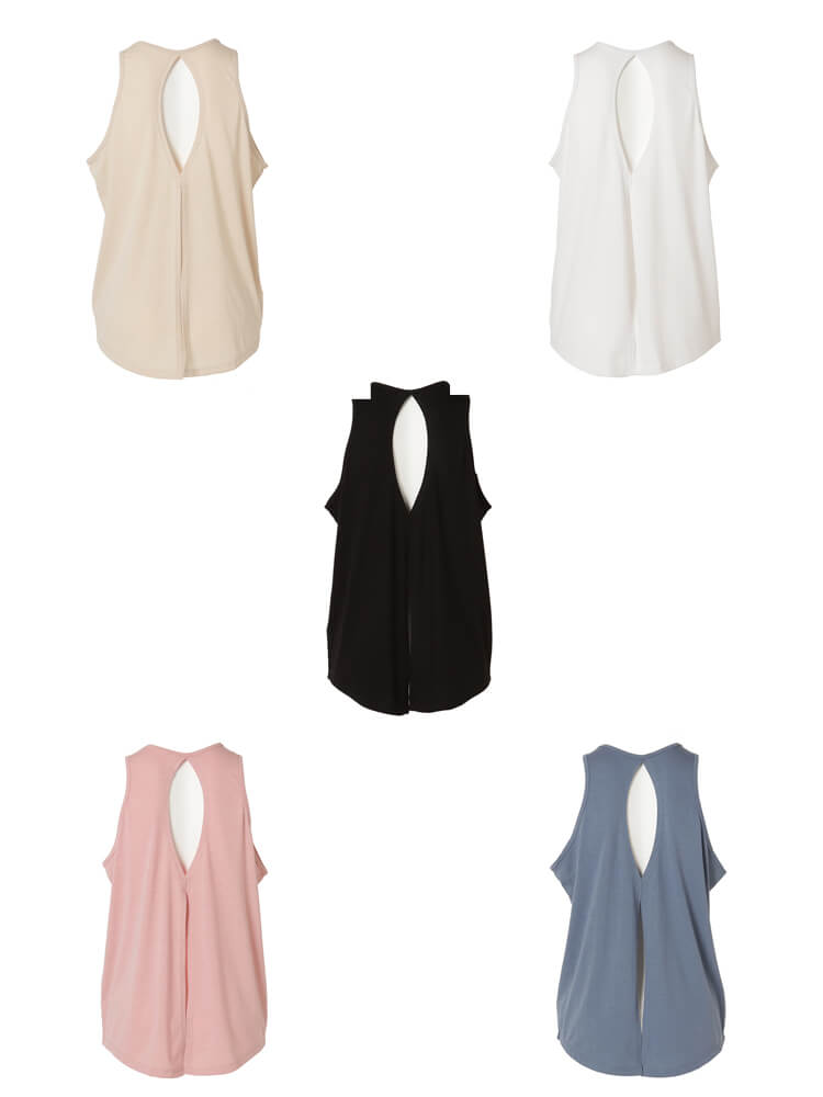 5カラー バックホールトップス