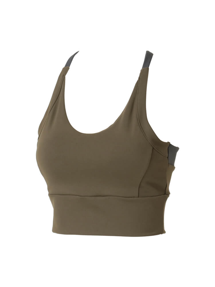 裸 HADAKA フィール ブラトップ (カーキ × グレー)