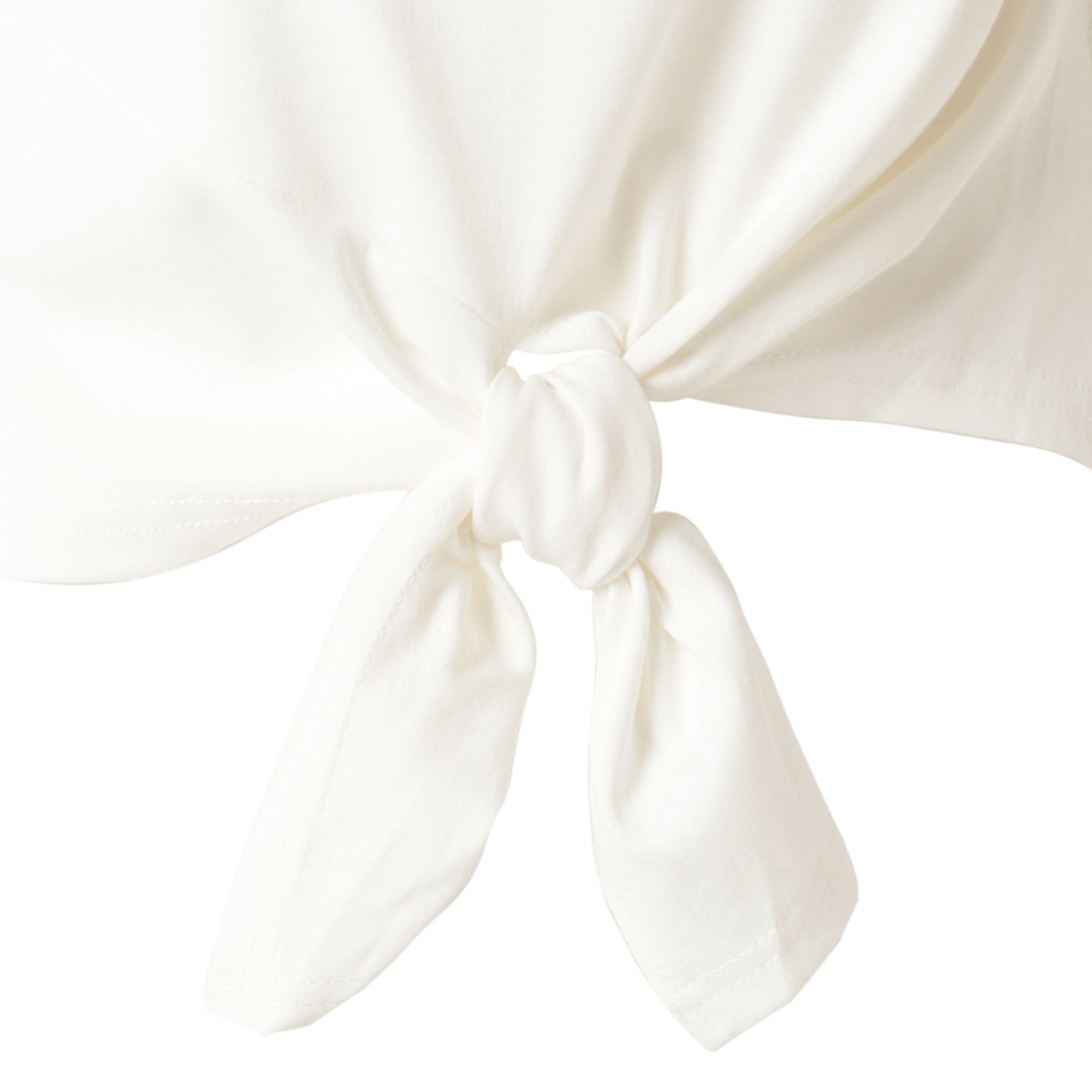 フロントタイアップショート丈ロングスリーブTシャツ