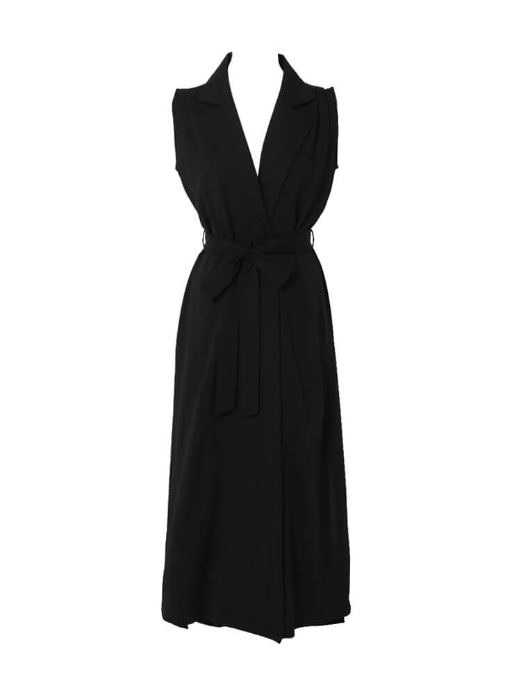 サスティナブル ジレ風2WAYガウンワンピース