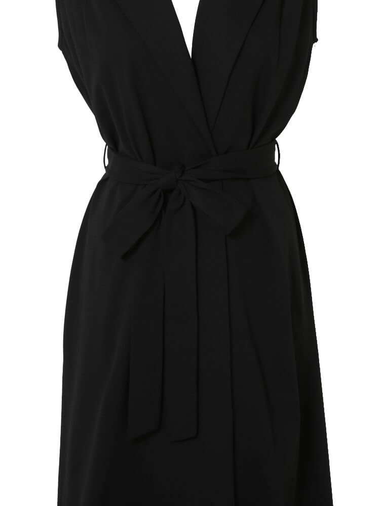 サスティナブル ジレ風2WAYガウンワンピース