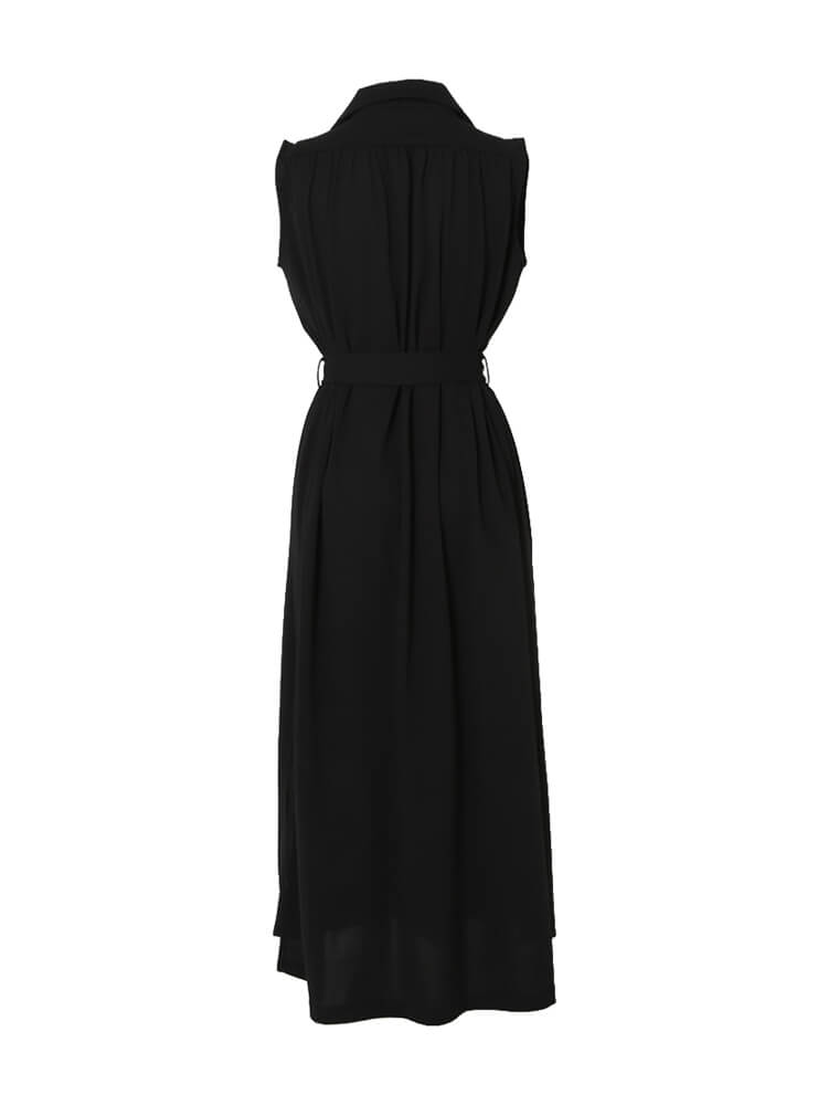 サスティナブル ジレ風2WAYガウンワンピース