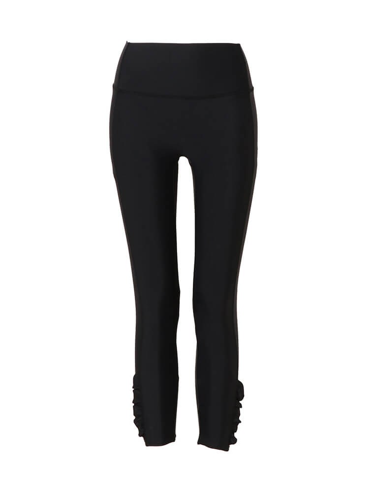 フリルヘム レギンス(ブラック)