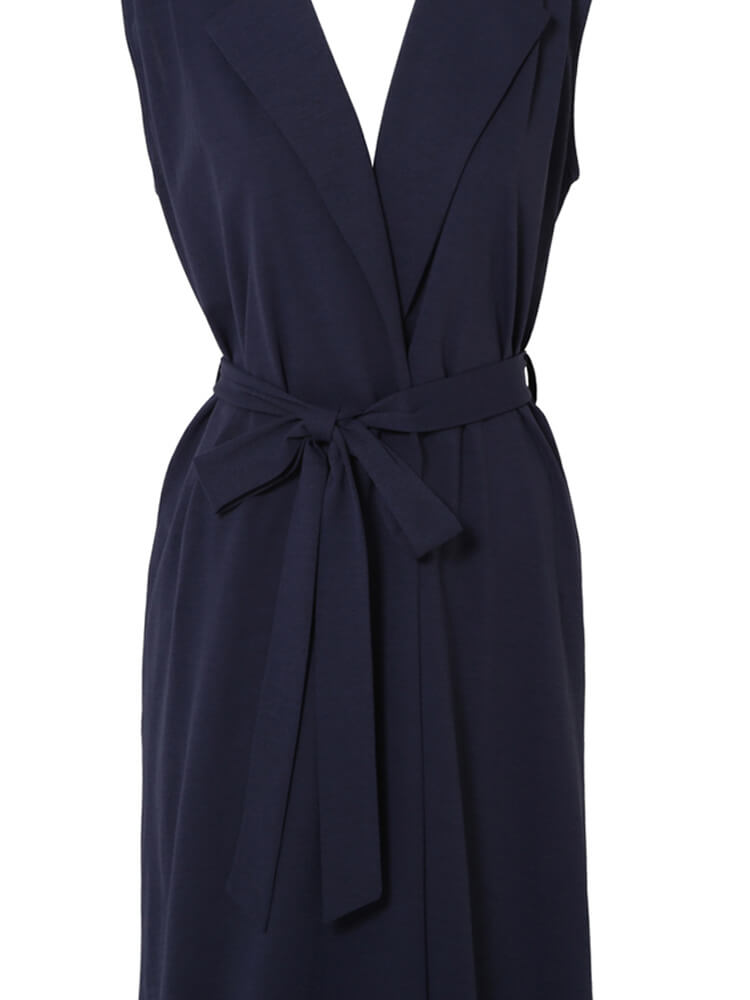 サスティナブル ジレ風2WAYガウンワンピース