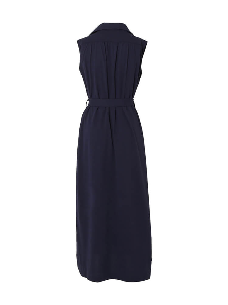 サスティナブル ジレ風2WAYガウンワンピース