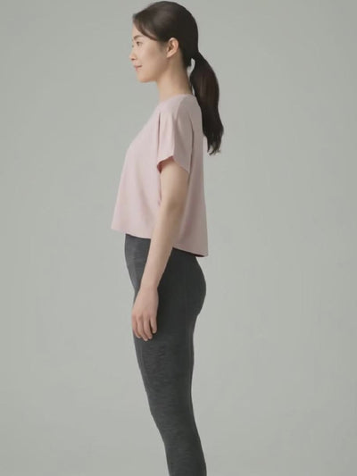 ソフトタッチ クロップドTシャツ