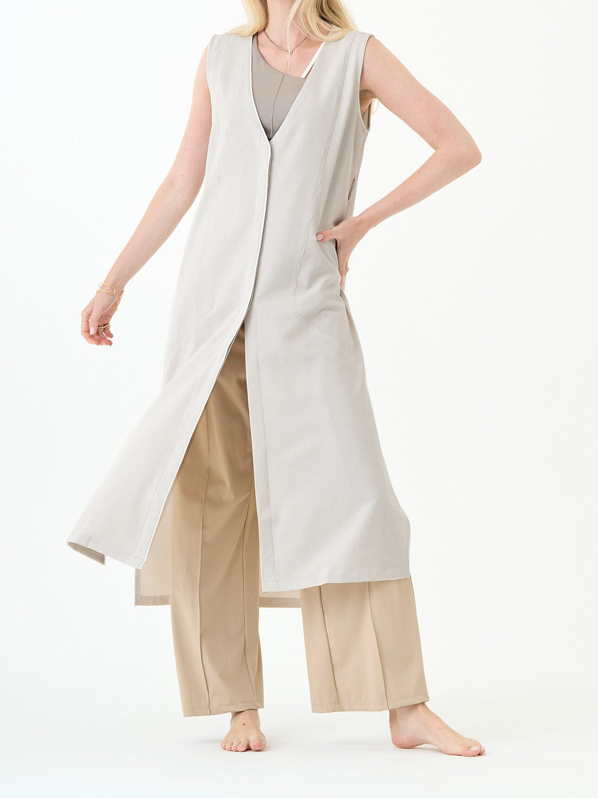 ラインシルエット ジレ